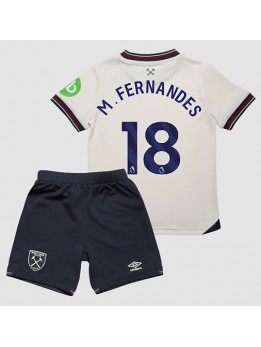 West Ham United Mateus Fernandes #18 Replika Borta Kläder Barn 2025-26 Kortärmad (+ byxor)